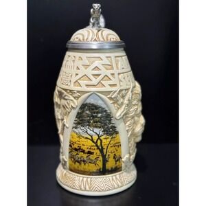 NEW SEALED Avon Collectibles "Africa's Serengeti" Collectible Stein Vintage 2005